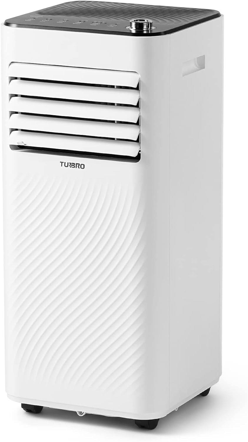 TURBRO Finnmark 8,000 BTU Portable Air Conditioner, Dehumidifier and Fan, 3-in-1 Floor AC Unit for Rooms Up to 300 Sq ft