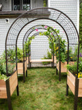 2ft x 4ft Arch Trellis for Planter Boxes, Black