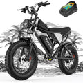 Ridstar Electric Biycle for Adults, 1200W 32MPH, 48V 20AH Electric Dirt Bike, 20" Fat Tire 7 Speed Mountain Bike UL2849