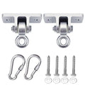BETOOLL 2400lb Capacity Heavy Duty Swing Hangers for Wooden Sets Playground Porch Indoor Outdoor & Hanging Snap Hooks Silver