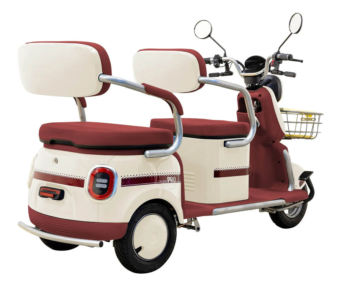 Massimo MGC E - Trike 3 - Wheel Electric Cart - 17 MPH, 2 - Seater Adult Scooter - Blue