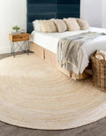 Unique Loom 3153069 8 x 8 ft. Dhaka Braided Jute Round Rug Beige
