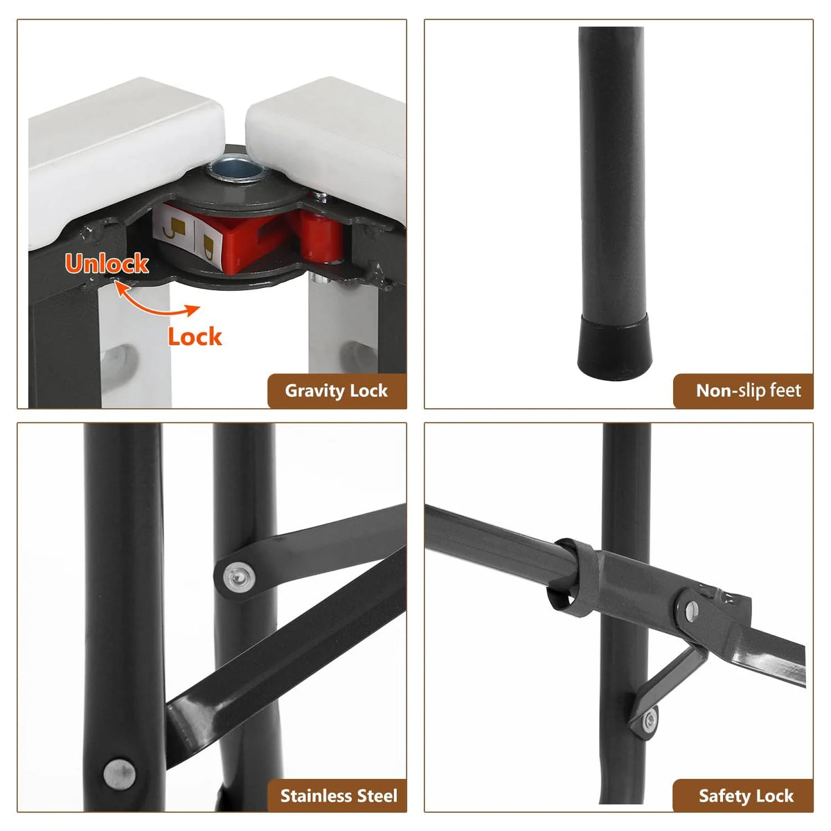 FDW Folding Table for Office Home Camping Party