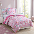 Mainstays Unicorn Rainbow Bed in A Bag Complete Bedding Set Full