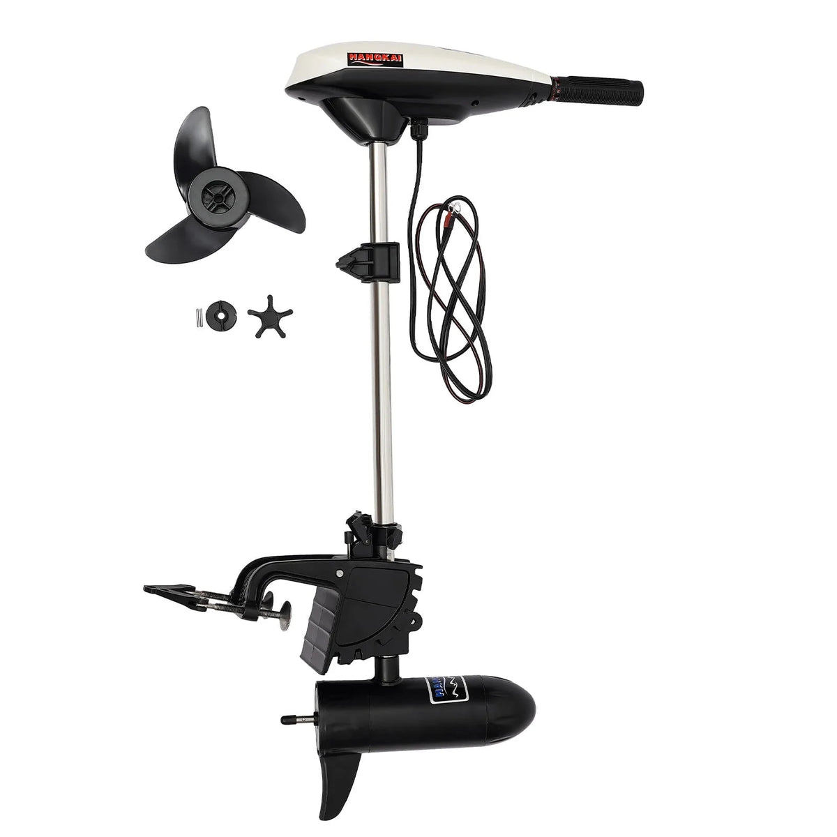 Anqidi 65 lb 12V 660W Electric Trolling Motor ET65L Telescopic Handle F5 - R2 Seep Control Boat Outboard Engine