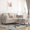 Mjkone Convertible Sectional Sofa Couch, L - Shaped Couch with Storage Ottoman, Couches for Living Room, Living Room Furniture Suitable for Small Space - Apartment/Upstairs Loft/Living Room (Dark Gray)