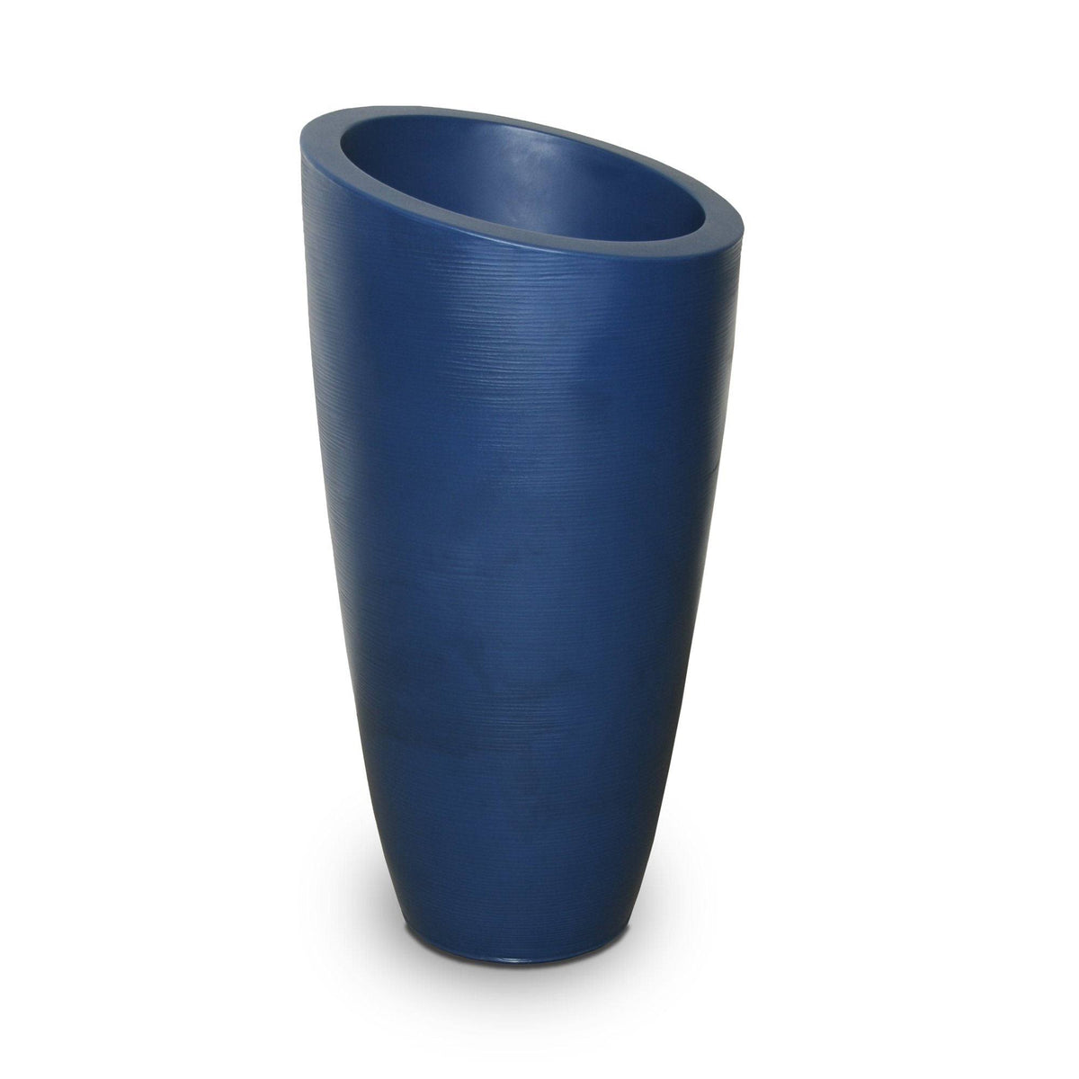 Mayne 32 in. Modesto Tall Planter, Neptune Blue