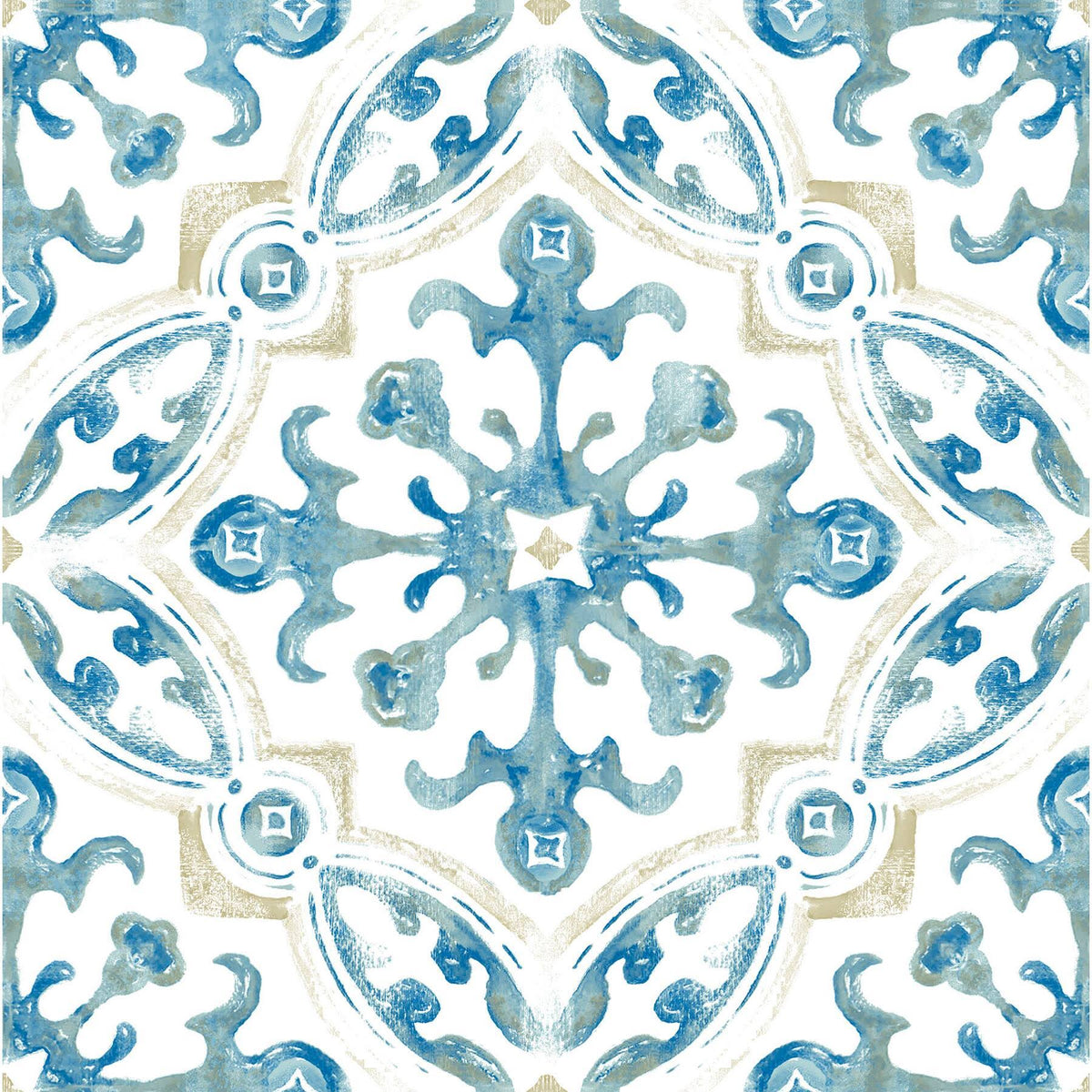 FloorPops Virgin Vinyl Blue FP3299 Tuscan Peel & Stick Floor Tiles