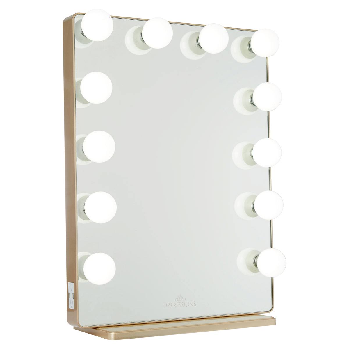 Hollywood Glow XL 2.0 Gold Frame Vanity Mirror by Impressions Vanity