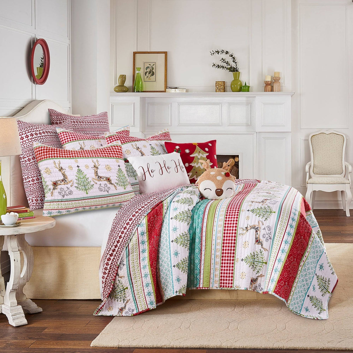 King Merry & Bright Comet & Cupid Reversible Quilt - Levtex Home
