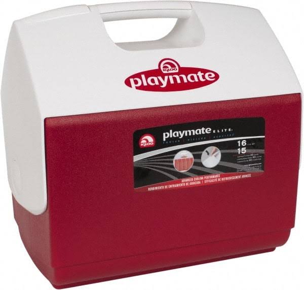 Igloo 00043362 Personal Size Playmate Ice Chest 16 qt, Red/White