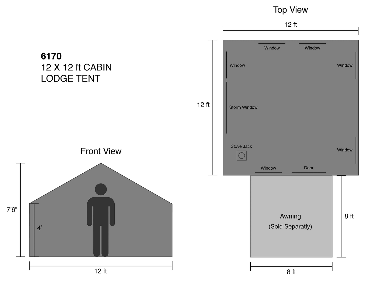 Open Box Kodiak Canvas 6170 8 - Person Cabin Lodge Tent