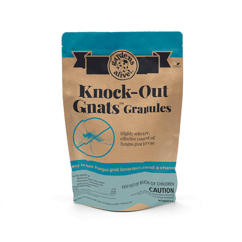 Knock-Out Gnats Granules - Control Fungus Gnat Larvae - 4 oz