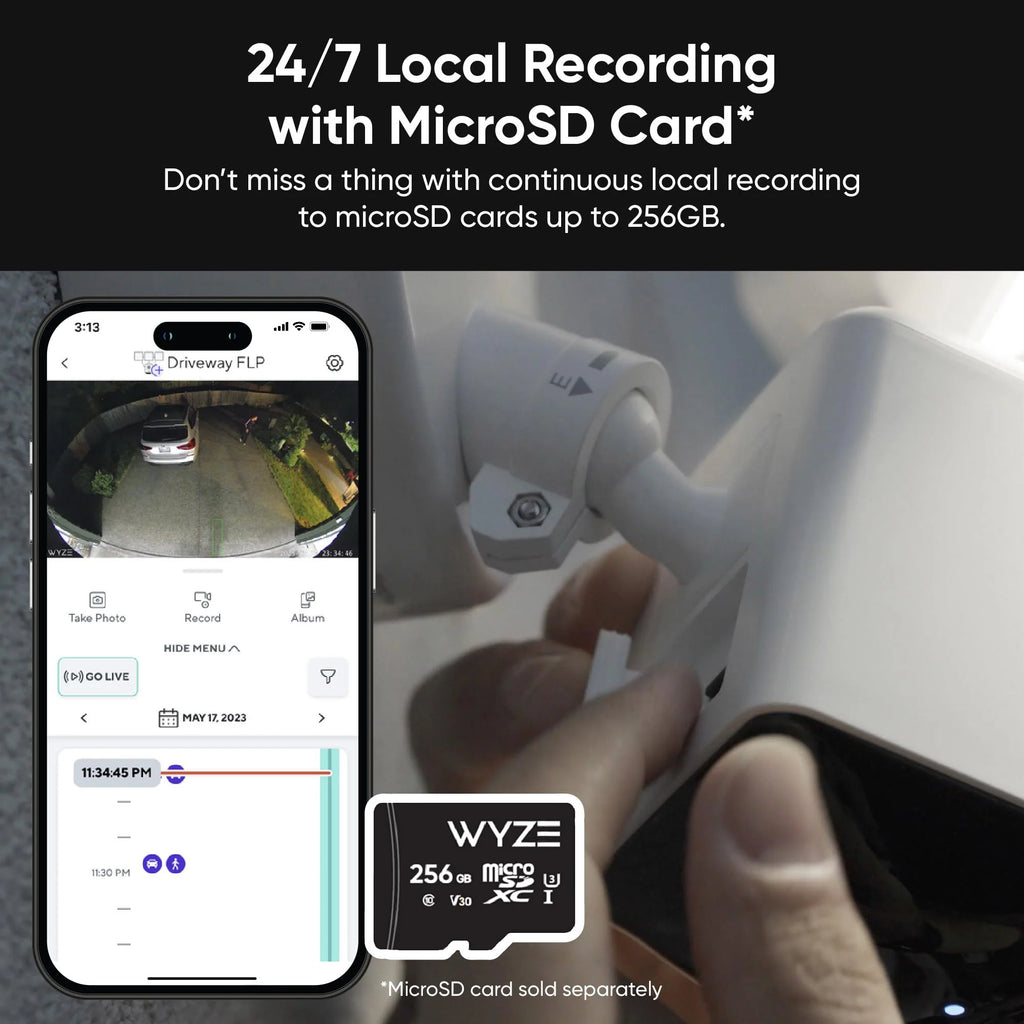 WYZE Wired Floodlight Camera Pro. 180 Wide View for Home