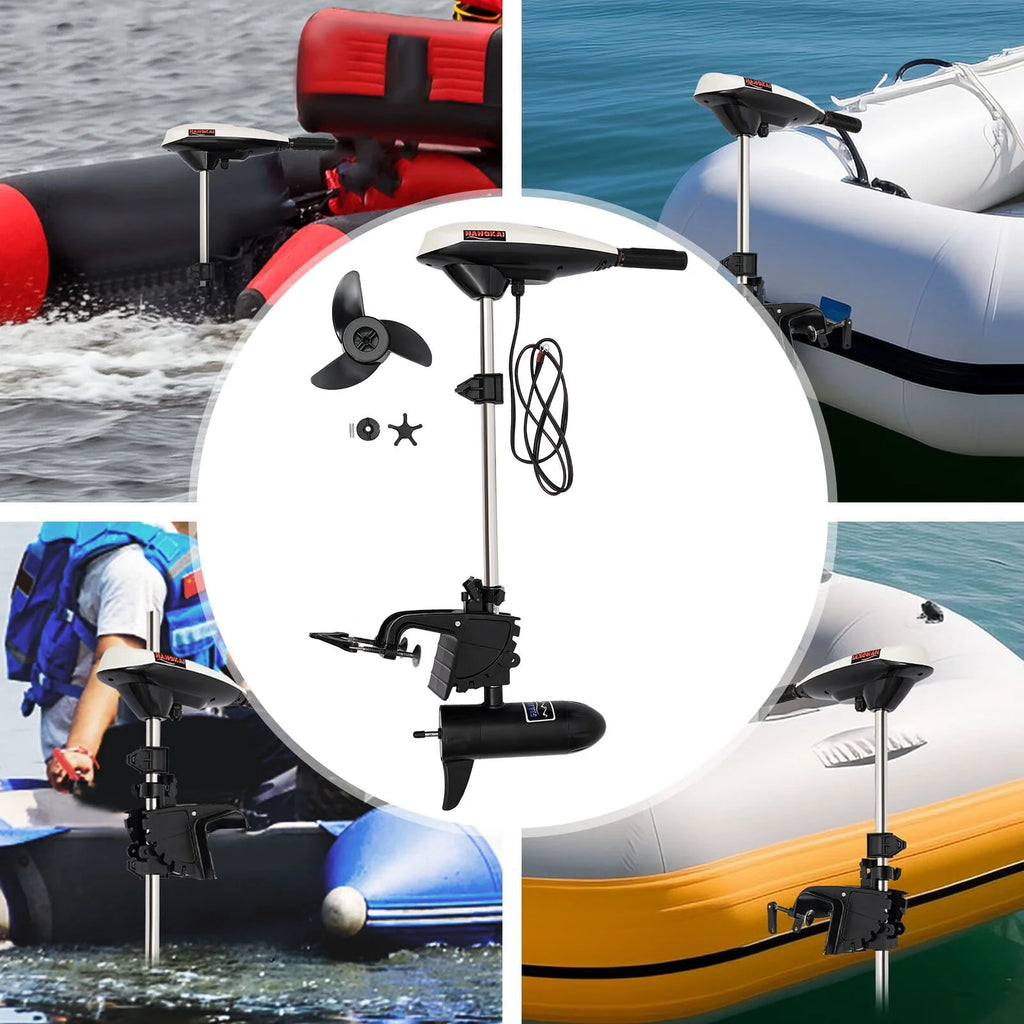 Anqidi 65 lb 12V 660W Electric Trolling Motor ET65L Telescopic Handle F5 - R2 Seep Control Boat Outboard Engine