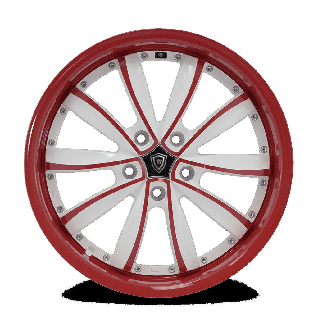 18X8 5 - 100 W - DIAMOND #981 WHITE/RED FACE (WPR) 35/73.1