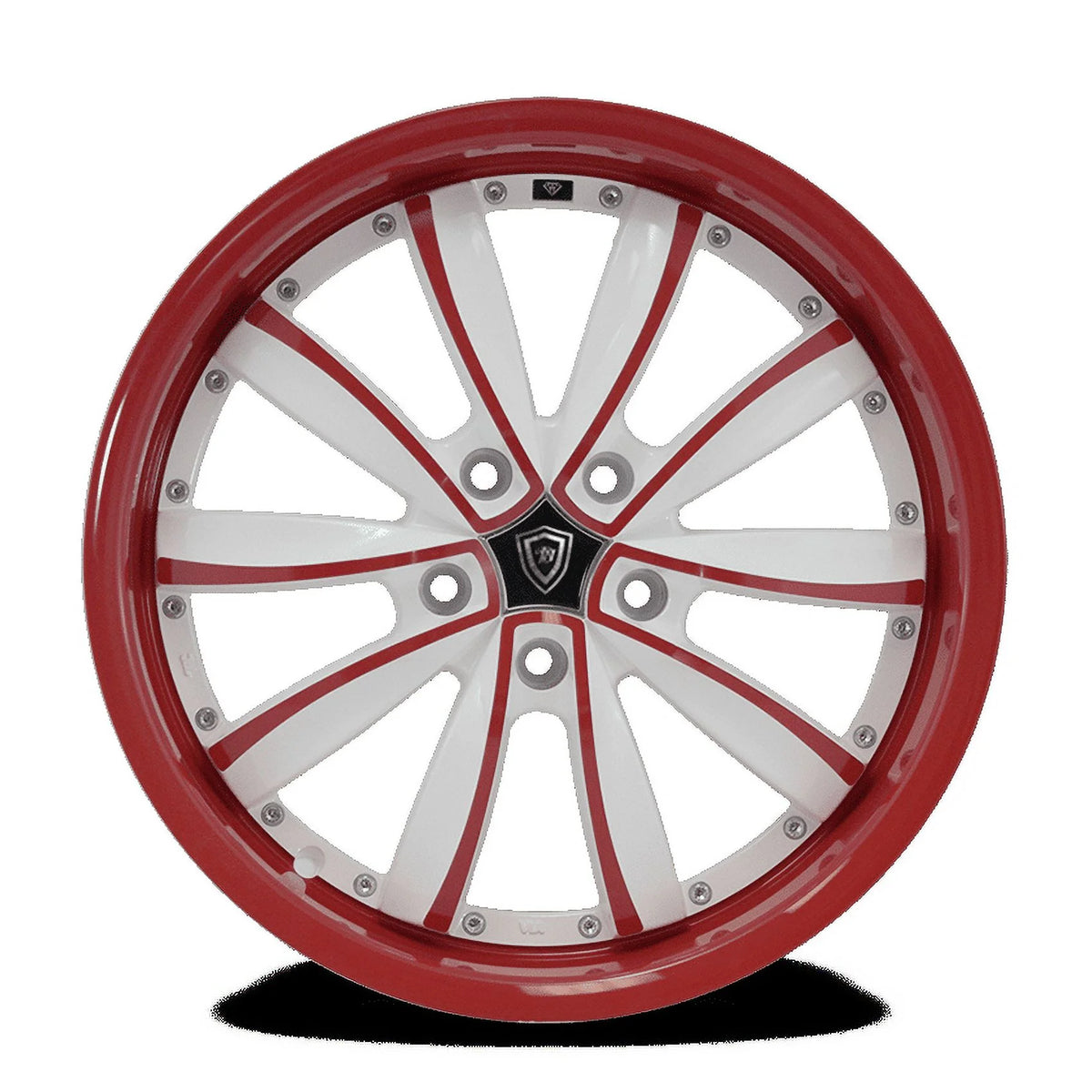 18X8 5 - 100 W - DIAMOND #981 WHITE/RED FACE (WPR) 35/73.1