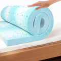 MLILY Ego Topper 2 inch Twin Memory Foam Mattress Topper, Cooling Gel Foam Mattress Topper for Pressure Relief, Ventilated Design Bed