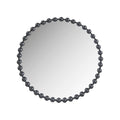 Marlowe Beaded Round Wall Mirror 36"D - Black - Madison Park Signature