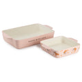 Thyme & Table Stoneware Square & Rectangular Baker, Pink, 2-Piece Set