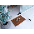 Nordic Style Oiled Teak Shower Mat 31.4" x 19.6" Wide End Slat