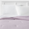 Twin/Twin Extra Long Microfiber Micro Texture Comforter Light Purple - Room Essentials