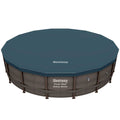 Bestway 14ft x 42in Power Steel Deluxe Above Ground Swimming Pool Set and Pump