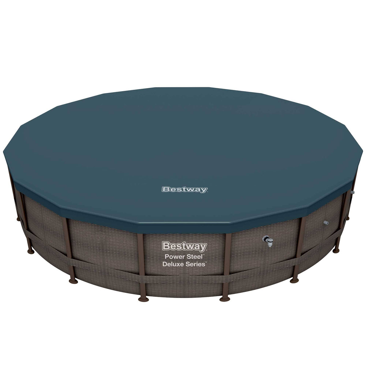 Bestway 14ft x 42in Power Steel Deluxe Above Ground Swimming Pool Set and Pump