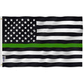Fly Breeze 3x5 Foot Thin Green Line USA Flag