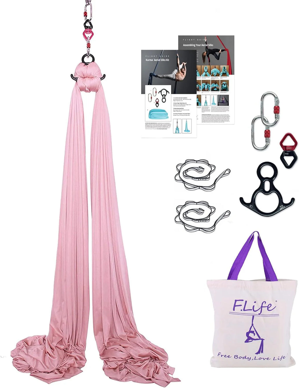 F.Life Aerial Silks Standard Kit Pilates Yoga Flying Swing