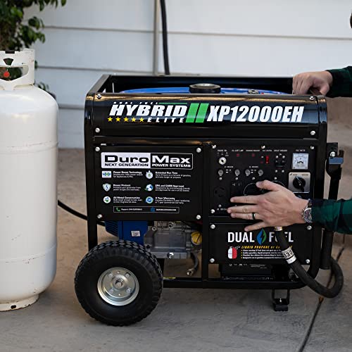 XP12000EH Dual Fuel Generator C 12,000W Gas/Propane, 457cc 4-Stroke Engine, EPA/CARB Compliant