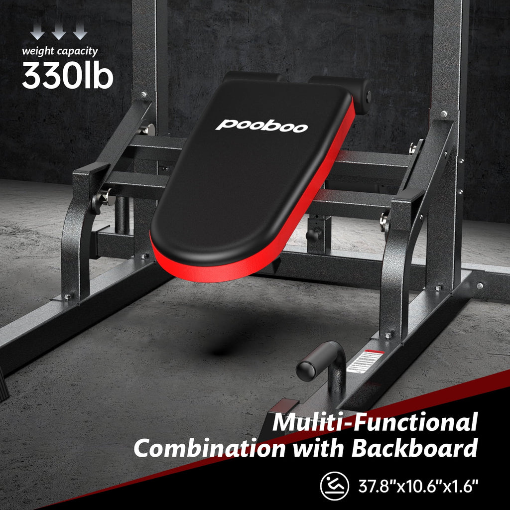 LNOW Multifunction Power Tower Pull up Bar Dip Station Power Rack with Adjustable Backrest for Home Gym Strength Training Workout Equipment Max Weight 480 lb
