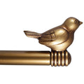 Prejean Bird Adjustable Drapery Single Curtain Rod Size: 84" - 120", Finish: Renaissance Gold