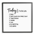 Stupell Industries Uplifting to Do List Life Happiness Casual Typography Graphic Art Black Framed Art Print Wall Art, Design by Yvonne Coleman Burney