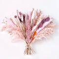 MUYEJI Natural Dried Pampas Grass Bouquet | 17 inch Blush Pink Pampas Grass Decor Dried Flower Arrangement for Home Wedding Decoration