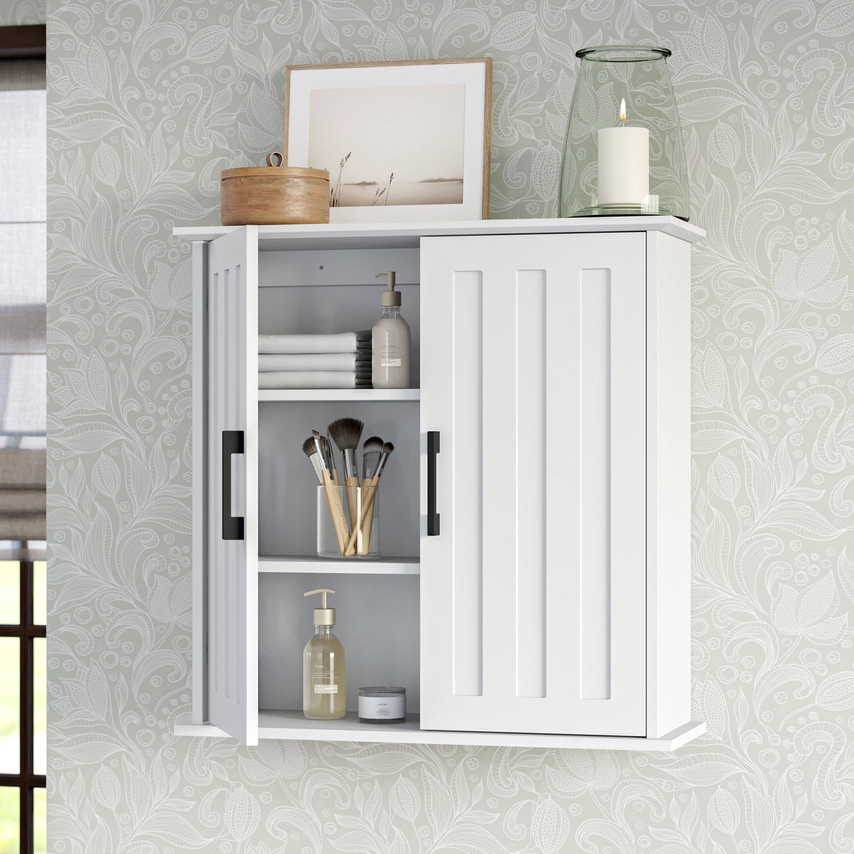 RiverRidge Home Monroe Two-Door Wall Cabinet - White