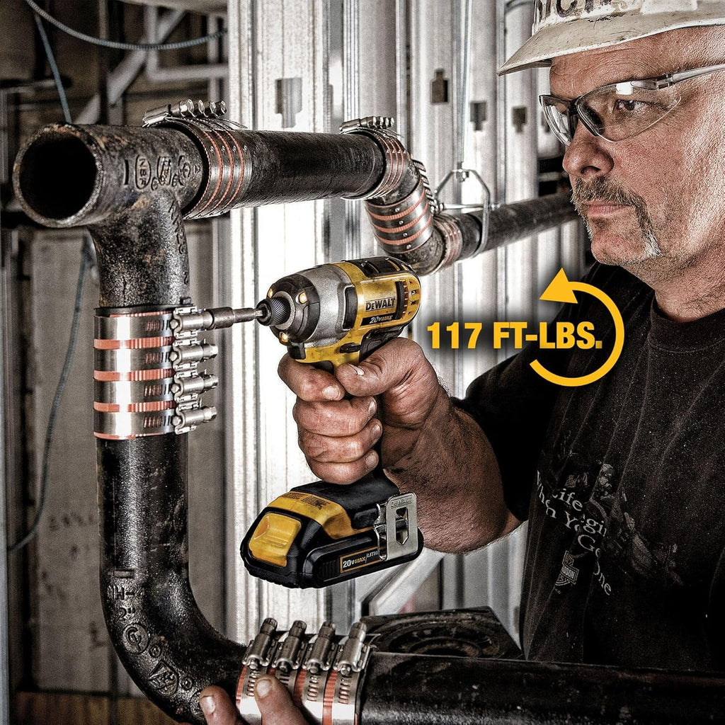 20V Cordless Drill and Impact Driver Combo Kit with 2 Batteries and Charger