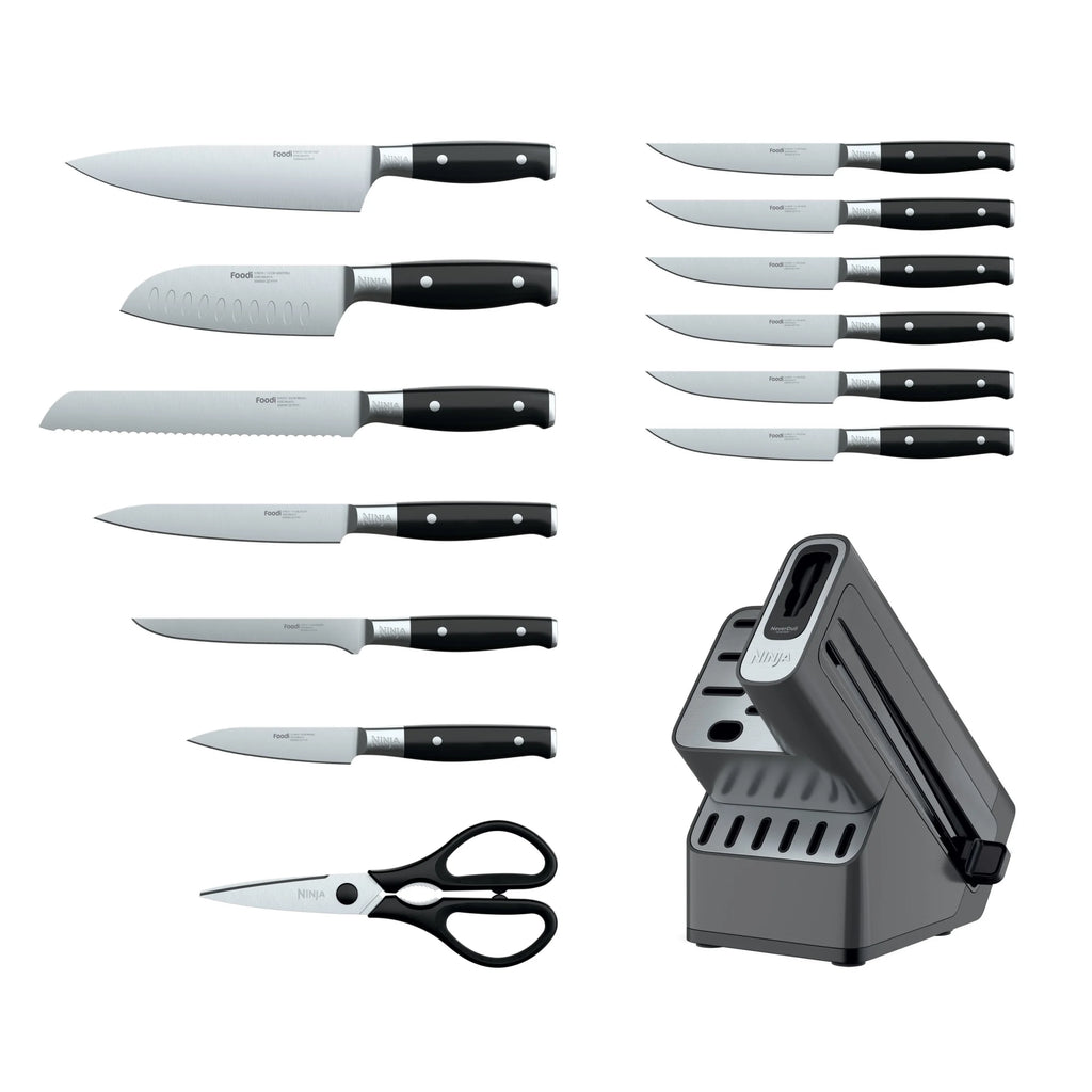 Ninja Foodi Neverdull Premium 14pc German Stainless Steel Knife System & Built - in Sharpener, K32014