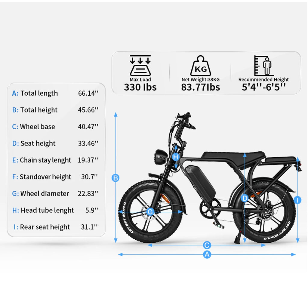 VTOKW Electric Bike for Adults, 1000W Peak Motor Adult Electric Bicycle, 48V 15.6ah Battery, up to 31MPH, 20'' Fat Tire Ebike, Dual Disc Brakes Mountain Bike for Cycling, 7 Speed E Bike, E - Bike UL2849