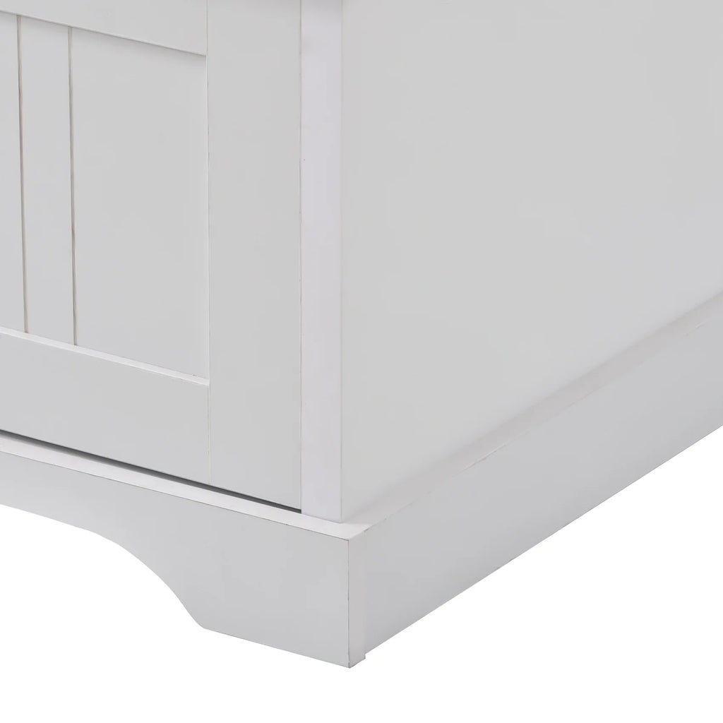 Hall Tree with Upholstered Bench and Coat Rack, Entryway Bench with 3 Hooks, 3 Open Shelves, 2 Drawers & Storage Cabinets, Mudroom Bench with Storage and Hooks for Foyer, Entry Way, Hallway (Beige)