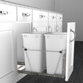 Rev-A-Shelf RV-18KD-11C S Double 35 Quart Pull Out Waste Containers, White