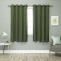Solid Blackout Thermal Grommet Curtain Panels Best Home Fashion, Inc. Size per Panel: 52" W x 63" L, Curtain Color: Moss