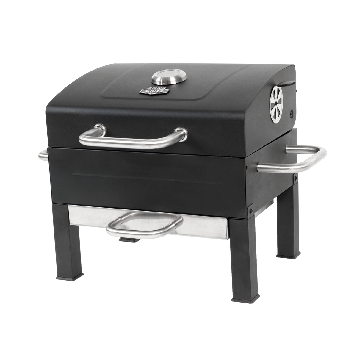 Grill Premium Portable Charcoal Grill. Black and Stainless Steel