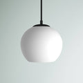 Snead 1 - Light Single Globe Pendant Mercury Row Finish: Black, Shade Color: Frosted White, Size: 9.9" H x 9.8" W x 9.8" D