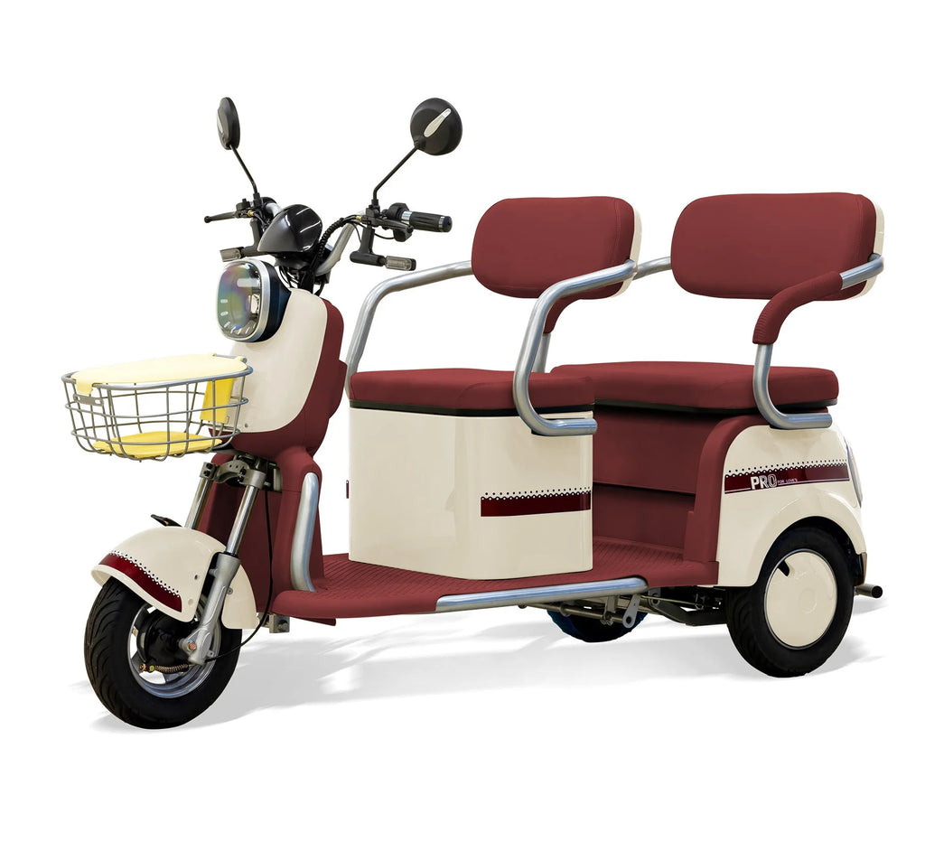 Massimo MGC E - Trike 3 - Wheel Electric Cart - 17 MPH, 2 - Seater Adult Scooter - Blue