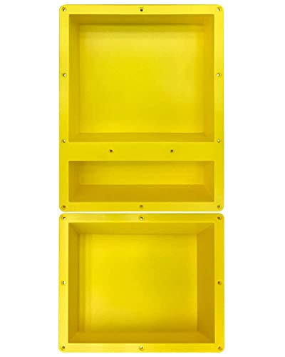 Uni-Green Tile Shower Niche 16"X34",Recessed Shower Shelf-Yellow