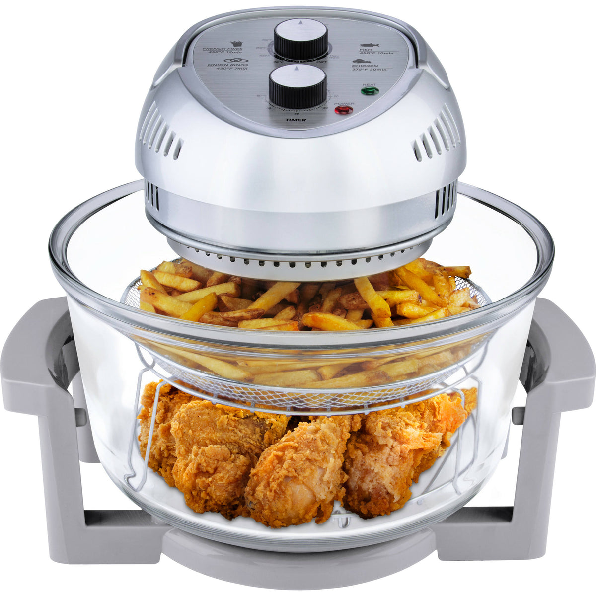 Big Boss 16 Qt. Oil-Less Air Fryer, Silver