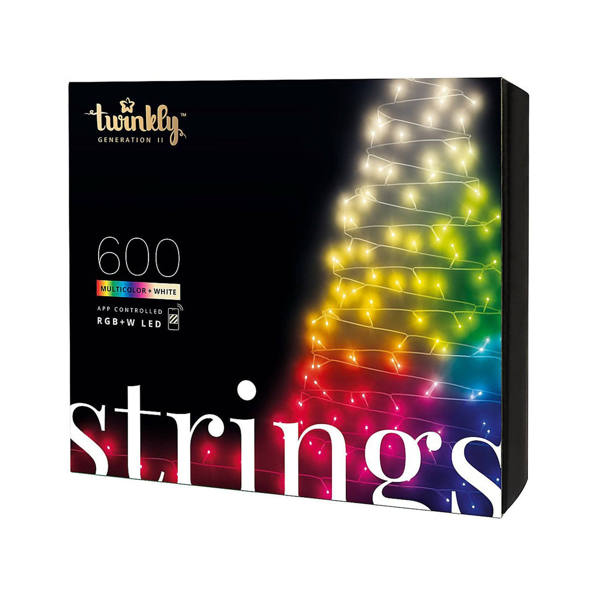 Twinkly Strings - RGB+W LED String Light - App Controlled - 600 LEDs - 150ft
