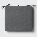 18"x20" Solid Woven Outdoor Chair Seat Cushion Charcoal - Threshold