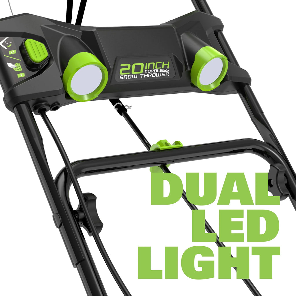 Greenworks 40V 20 - Inch Cordless Brushless Snow Blower with 4.0 Ah Battery and Charger, 26272